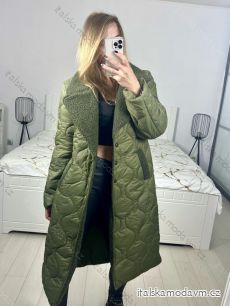 Kabát zimný s baránkom dlhý rukáv dámsky (S/M/L ONE SIZE) TALIANSKA MÓDA IMD23010/DU