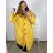 Kabát s kapucí teplý dámský nadrozměr (4XL/5XL ONE SIZE ) Italská móda IM823BELLA/DU 4XL/5XL Žlutá