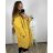 Kabát s kapucí teplý dámský nadrozměr (4XL/5XL ONE SIZE ) Italská móda IM823BELLA/DU 4XL/5XL Žlutá
