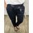 Kalhoty dlouhé strečové dámské nadrozměr (XL/2XL/3XL ONE SIZE) ITALSKÁ MÓDA IMWQ233251 tmavě modrá XL/2XL