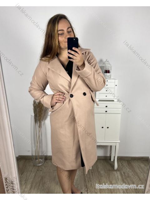 Kabát na gombíky dámsky (L/XL ONE SIZE) TALIANSKA MóDA IM323AMANDA/DU L/XL staroružová