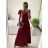 Šaty dlhé spoločenské krátky rukáv dámske (S/M ONE SIZE) TALIANSKA MODA IM323125