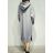 Šaty mikinové teplé oversize volnočasové s kapucí dlouhý rukáv dámské nadrozměr (2XL/3XL ONE SIZE) ITALSKÁ MÓDA IMD23789