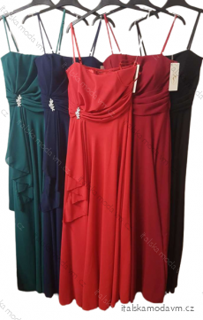 Šaty dlhé elegantné na ramínka dámske (S/M ONE SIZE) TALIANSKA MÓDA IM423ISABEL