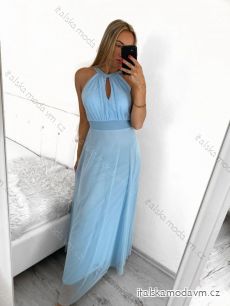 Šaty dlouhé společenské bez rukávu dámské (S/M ONE SIZE) ITALSKÁ MÓDA IMPSH243590