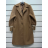 Kabát flaušový dlhý rukáv dámsky (S/M ONE SIZE) TALIANSKA MÓDA IMPSH2310583