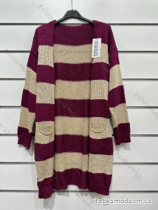 Cardigan pletený dlhý rukáv dámska (S/M ONE SIZE) TALIANSKA MÓDA IMPSH235300