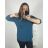 Tunika dlouhý rukáv dámská nadrozměr (2XL/3XL ONE SIZE) ITALSKÁ MÓDA IM723DIANA/DU 3XL/4XL petrolejová