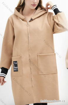 Mikina kabát oversize na zips s kapucňou dlhý rukáv dámsky (S/M ONE SIZE) TALIANSKA MÓDA IMPLI2385141