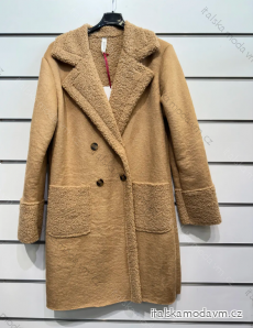Kabát zimný baránok dlhý rukáv dámsky (S/M ONE SIZE) TALIANSKA MÓDA IMPSH23556A