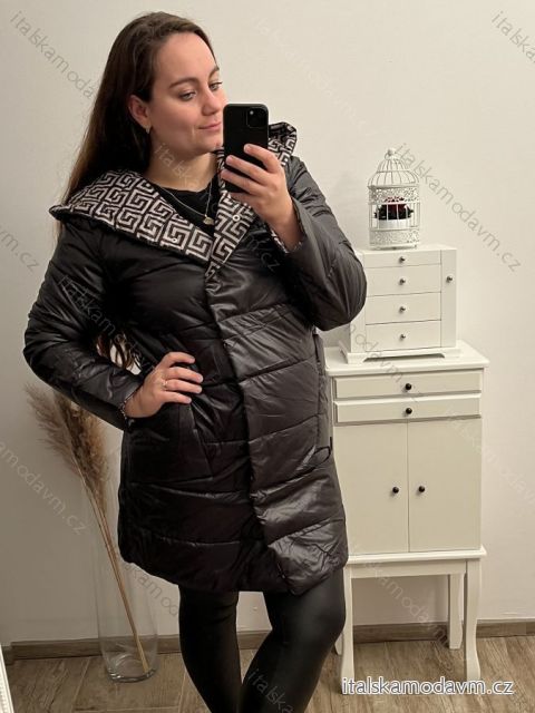 Kabát zimní dámský (L-3XL) POLSKÁ MÓDA PMW23C20918/DR Černá 2XL