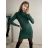 Šaty úpletové s rolákom dlhý rukáv dámske (S/M ONE SIZE) TALIANSKA MÓDA IMM22FD5807/DR -   béžová,   S/M