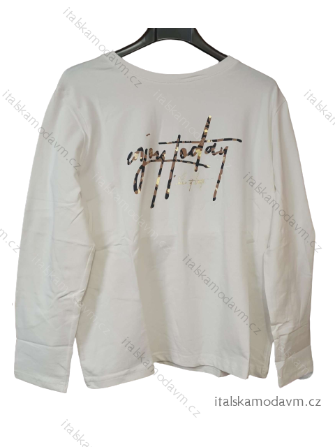 Tričko dlouhý rukáv dámské (S-XL) TURECKÁ MÓDA TMAA233972/DU bílá S/M