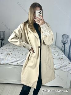 Kabát flaušový dlhý rukáv dámska nadrozmer (2XL/3XL ONE SIZE) TALIANSKA MÓDA IM423718/DU