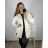 Bunda  s kapucí dámská nadrozměr (XL/2XL ONE SIZE) ITALSKÁ MÓDA IM423LOVES/DU XL/2XL smaragdová