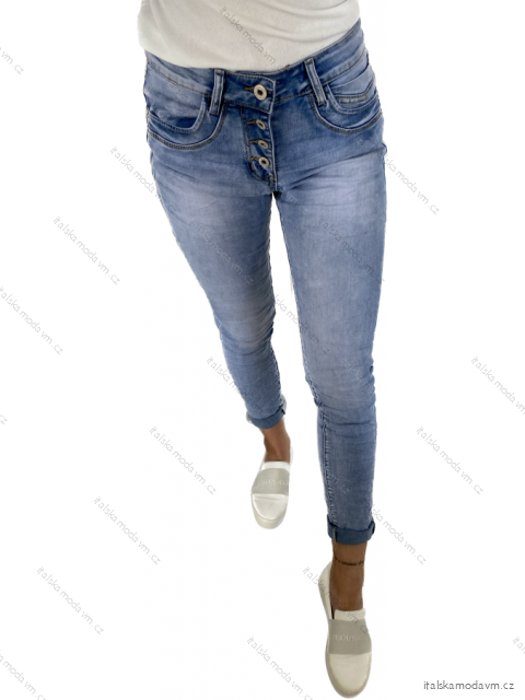 Rifle jeans baggy dlhé dámske (34-42) NEWPLAY MA23NP3166 modrá 36