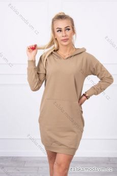 Sukienka z kapturem camelowy