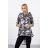 Bluza z długim tyłem moro szary+czarny
