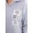 Bluza z kapturem z naszywkami szara