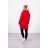 Bluza z kapturem z naszywkami czerwona