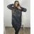 Bunda dlhá s kapucňou dámska nadrozmer (2XL/3XL ONE SIZE) TALIANSKA MÓDA IM423WHITNEY