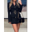 Šaty elegantné kabátikové s opaskom dlhý rukáv dámske (S/M ONE SIZE) TALIANSKA MÓDA IMPMD2330679a