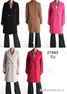 Kabát flaušový dlhý rukáv dámsky (S/M ONE SIZE) TALIANSKA MÓDA IMPDY23XINH21693