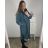 Bunda/kabát dlhá s kapucňou dámska nadrozmer (XL/2XL/3XL ONE SIZE) TALIANSKA MÓDA IM423LIFES