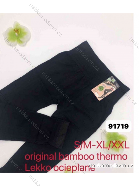 Legíny teplé dlouhé dámské (S/M-XL/2XL) MIEGO MIE2391719/DUR Černá XL/2XL