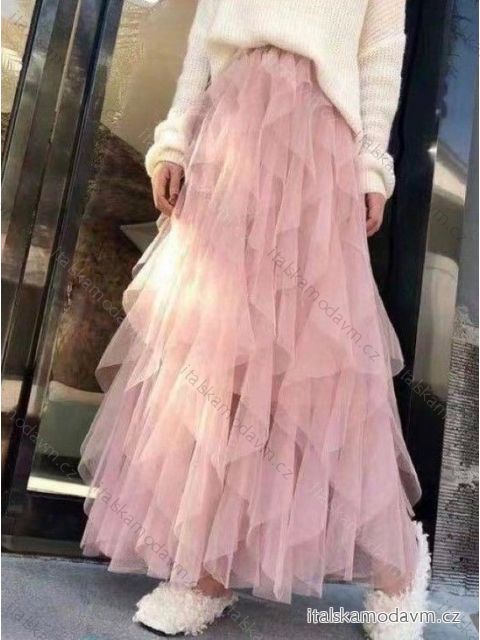 Sukně dlouhá tilová dámská (S/M ONE SIZE) ITALSKÁ MÓDA IMWB233518/DU