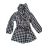 Kabát flaušový na knoflíčky s kapucí dámský (S/M/L ONE SIZE) ITALSKÁ MÓDA IM423600/DU M / L Čierno-biela