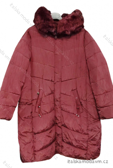 Kabát bunda  zimný s kapucí dámsky nadrozmer (M-4XL ONE SIZE) TALIANSKA MÓDA IM422STELA/DU