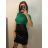 Tričko teplé s rolákem úpletové krátký rukáv dámské (S/M ONE SIZE) ITALSKÁ MÓDA IMM22FD5805/DR -   Khaki,   S/M