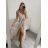 Šaty elegantné trblietavé s flitrami na ramienka dámske (S/M/L ONE SIZE) TALIANSKA MÓDA IMPLP2316560175