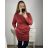 Šaty klasik teplé dlouhý rukáv dámské (L/XL ONE SIZE) ITALSKÁ MÓDA IMD23791