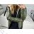 Bunda jesenná s kapucňou dámska (XS-XL) POĽSKÁ MóDA PMWC23B8219-11 Kaki XS