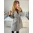 Kabát flaušový dámsky (S/M ONE SIZE) TALIANSKA MÓDA IM723050/DU S/M Čierno-biela