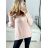 Svetr oversize pletený dámský nadrozměr (S/M/LXL/2XL ONE SIZE) ITALSKá MODA  IMC23478/DU XL/2XL hnědá