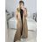 Vesta flaušová dlhá bez rukávov dámska (S/M/L ONE SIZE) TALIANSKA MÓDA IMD23830/DU