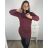 Šaty svetrové dlouhý rukáv dámske nadrozmer (XL/2XL/3XL  ONE SIZE) TALIANSKA MÓDA IM423ANTONIE