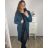 Cardigan dlouhý dlouhý rukáv dámský nadrozměr (2XL/3XL ONE SIZE) ITALSKÁ MÓDA IM423VIOLETTA