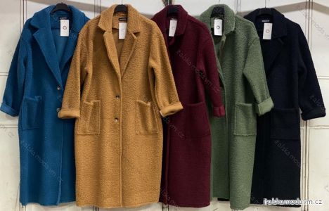 Kabát baránok dlhý rukáv dámsky nadrozmer (2XL/3XL ONE SIZE) TALIANSKA MÓDA IMC23467