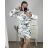 Šaty/tunika teplé dlhý rukáv dámske nadrozmer (XL/2XL/3XL ONE SIZE) TALIANSKA MÓDA IM423LARA/DU 2XL/3XL Čierna
