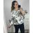 Tunika dlhý rukáv dámska nadrozmer (3XL/4XL ONE SIZE) TALIANSKA MóDA IM423AIDA/DU 3XL/4XL hnedá