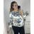 Tunika dlhý rukáv dámska nadrozmer (3XL/4XL ONE SIZE) TALIANSKA MóDA IM423AIDA/DU 3XL/4XL hnedá