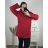 Kabát na zips s kapucňou dlhý rukáv dámsky (S-2XL) TALIANSKA MÓDA IMT22023/DU S svetlo ružová