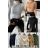 Tričko elegantné so stojačikom dlhý rukáv dámske (S/M ONE SIZE) TALIANSKA MóDA IMM23M31347