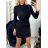 Šaty elegantní dlouhý rukáv dámské (S/M ONE SIZE) ITALSKÁ MÓDA IMM23M2228