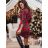 Šaty elegantné košeľové vianočné dlhý rukáv dámske (S/M ONE SIZE) TALIANSKA MÓDA IMM23M5390