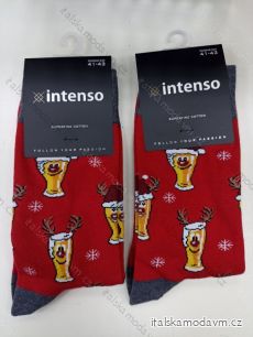 Ponožky veselé vianočné slabé pánske pivo (41-43, 44-46) POLSKÁ MÓDA DPP230412